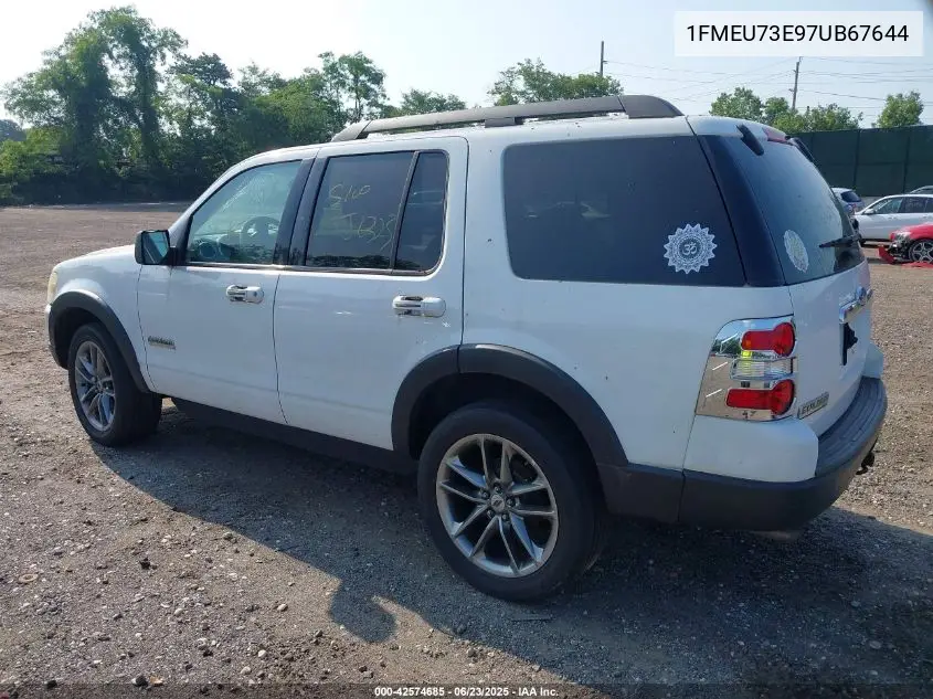 2007 Ford Explorer Xlt VIN: 1FMEU73E97UB67644 Lot: 42574685