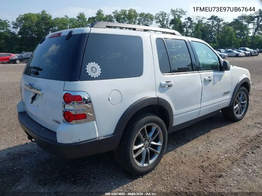 2007 Ford Explorer Xlt VIN: 1FMEU73E97UB67644 Lot: 42574685