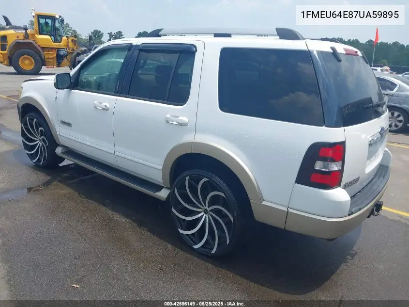2007 Ford Explorer Eddie Bauer VIN: 1FMEU64E87UA59895 Lot: 42586149