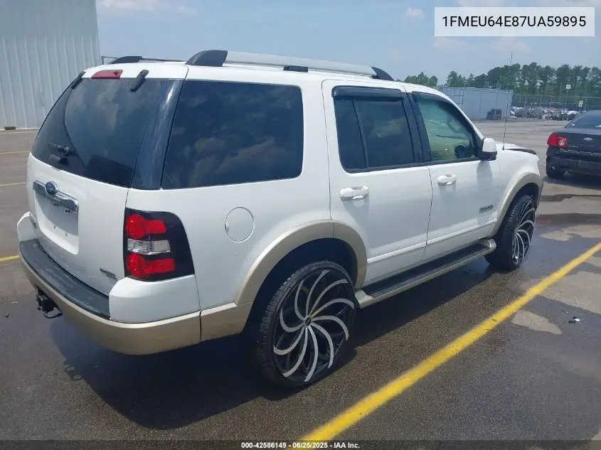 2007 Ford Explorer Eddie Bauer VIN: 1FMEU64E87UA59895 Lot: 42586149