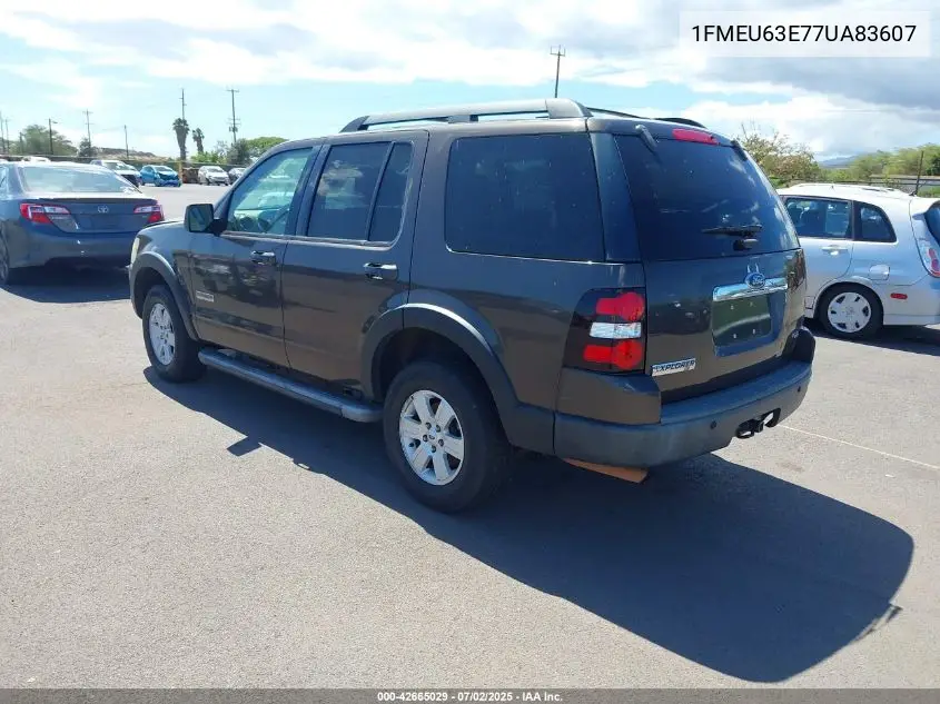 2007 Ford Explorer Xlt VIN: 1FMEU63E77UA83607 Lot: 42665029
