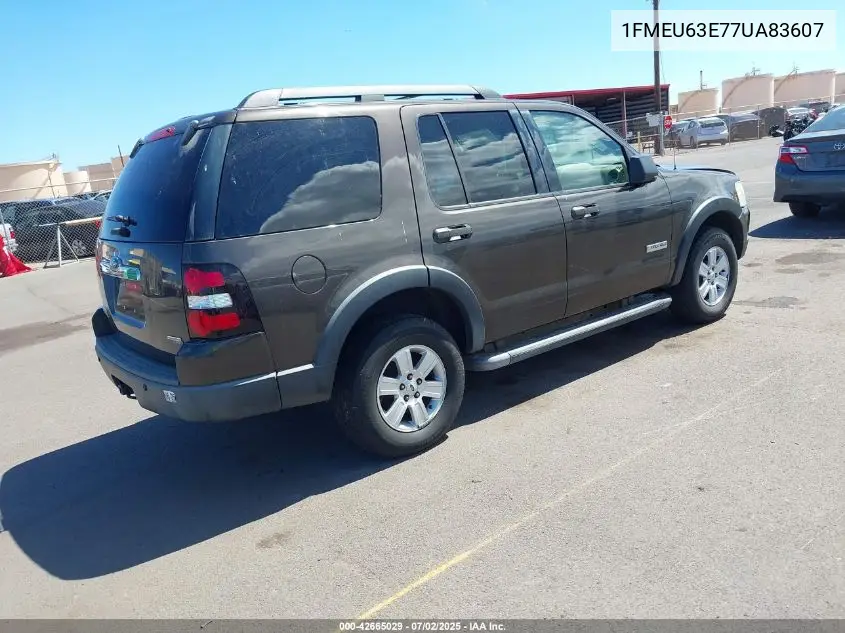 2007 Ford Explorer Xlt VIN: 1FMEU63E77UA83607 Lot: 42665029