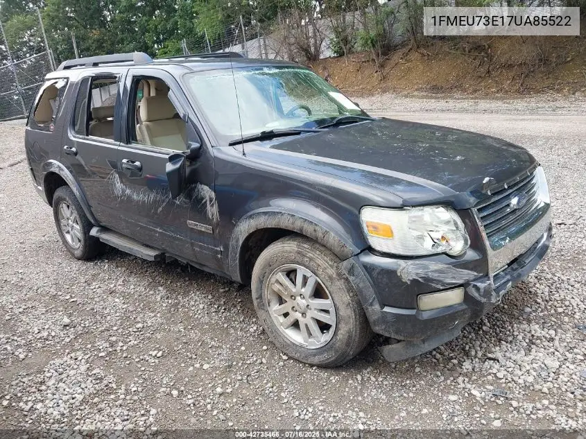 2007 Ford Explorer Xlt VIN: 1FMEU73E17UA85522 Lot: 42735466