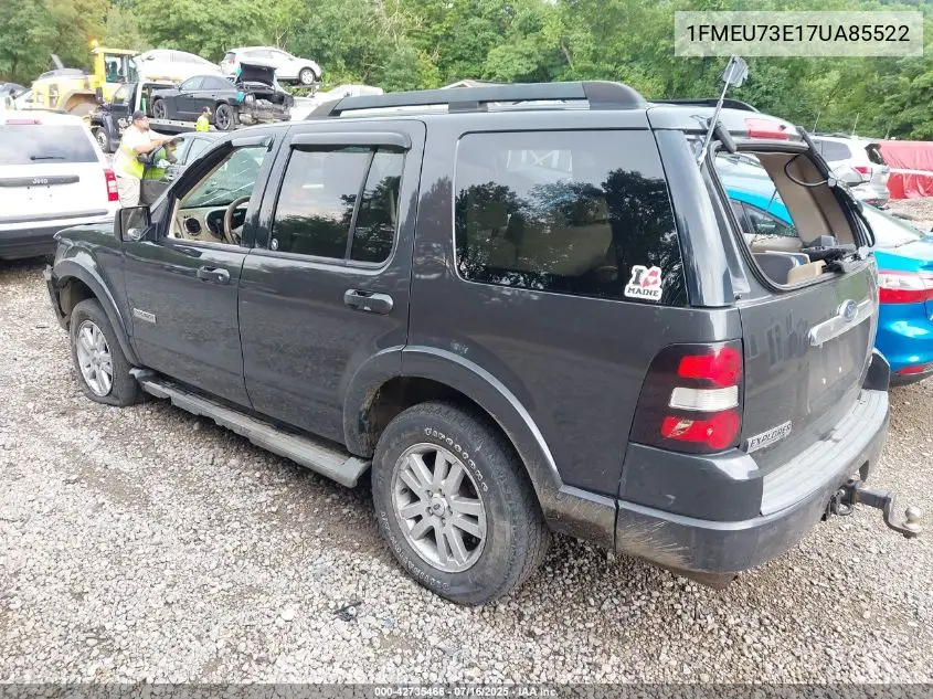 2007 Ford Explorer Xlt VIN: 1FMEU73E17UA85522 Lot: 42735466