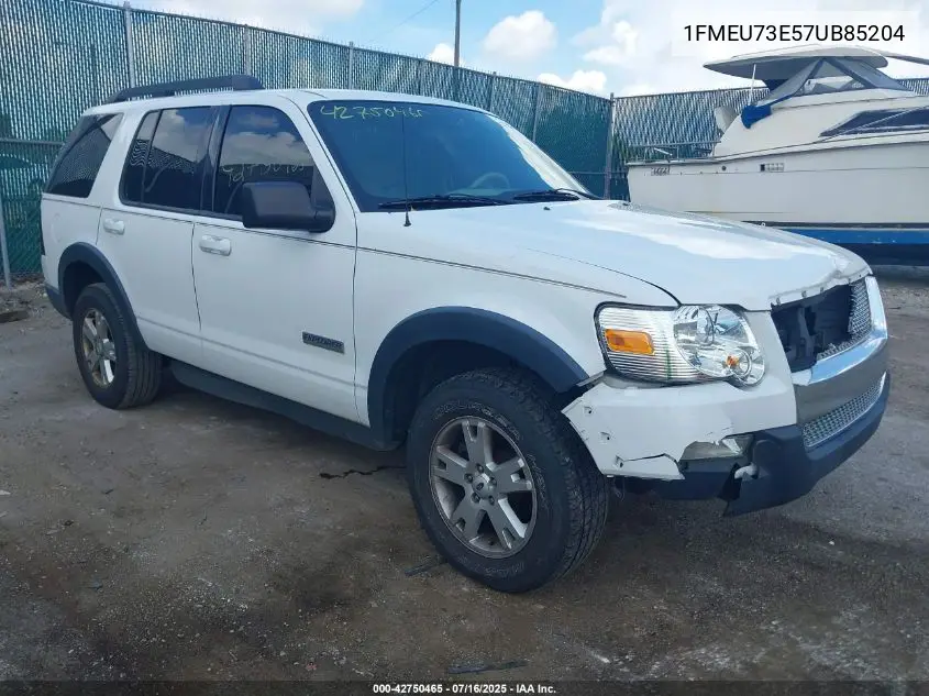 2007 Ford Explorer Xlt VIN: 1FMEU73E57UB85204 Lot: 42750465