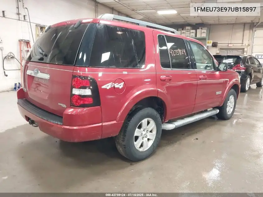2007 Ford Explorer Xlt VIN: 1FMEU73E97UB15897 Lot: 42759124