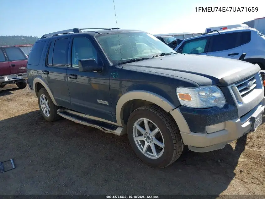 2007 Ford Explorer Eddie Bauer VIN: 1FMEU74E47UA71659 Lot: 42773332