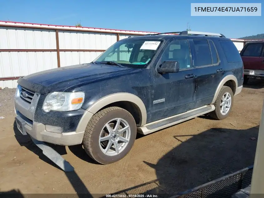 2007 Ford Explorer Eddie Bauer VIN: 1FMEU74E47UA71659 Lot: 42773332
