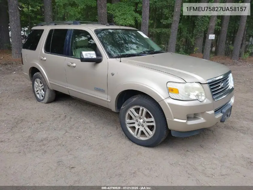 2007 Ford Explorer Limited VIN: 1FMEU75827UA58157 Lot: 42790528