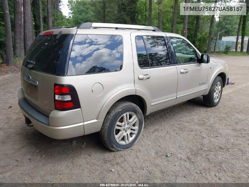 2007 Ford Explorer Limited VIN: 1FMEU75827UA58157 Lot: 42790528