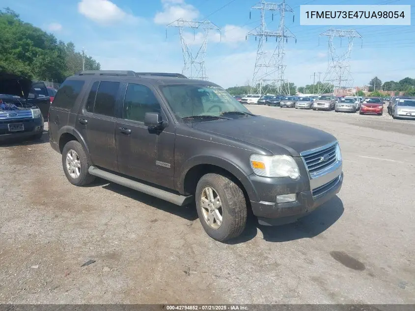 2007 Ford Explorer Xlt VIN: 1FMEU73E47UA98054 Lot: 42794852