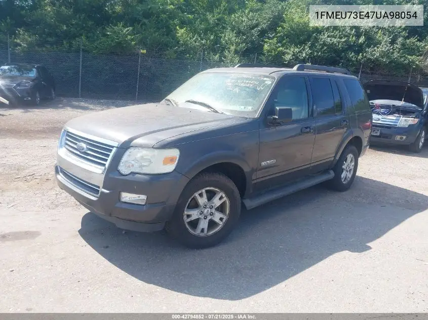 2007 Ford Explorer Xlt VIN: 1FMEU73E47UA98054 Lot: 42794852