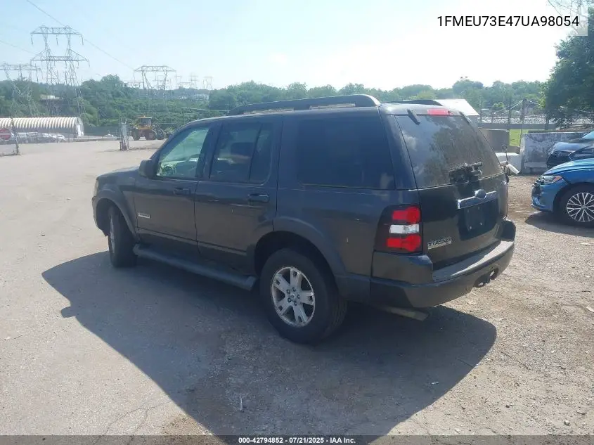 2007 Ford Explorer Xlt VIN: 1FMEU73E47UA98054 Lot: 42794852