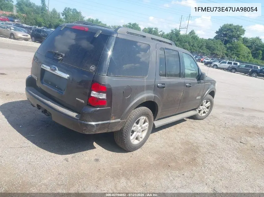 2007 Ford Explorer Xlt VIN: 1FMEU73E47UA98054 Lot: 42794852