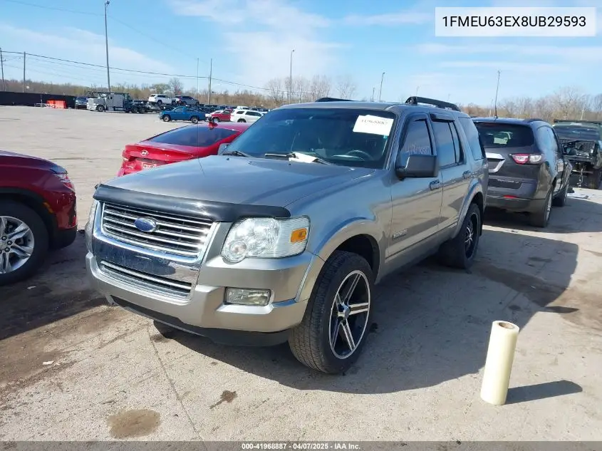 2008 Ford Explorer Xlt VIN: 1FMEU63EX8UB29593 Lot: 41968887