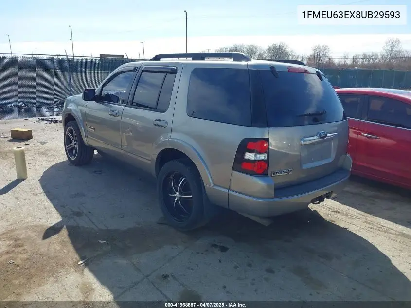 2008 Ford Explorer Xlt VIN: 1FMEU63EX8UB29593 Lot: 41968887