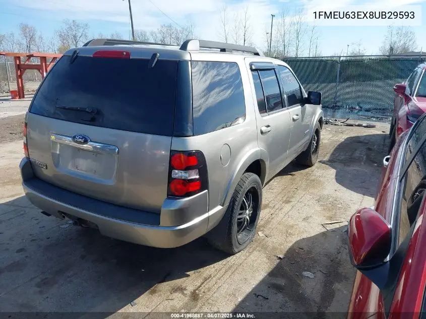 2008 Ford Explorer Xlt VIN: 1FMEU63EX8UB29593 Lot: 41968887