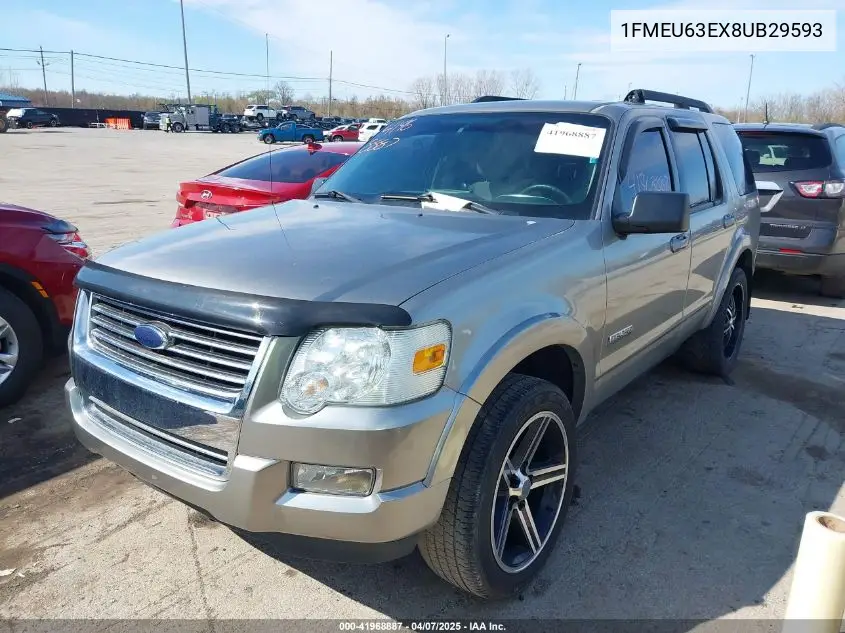 2008 Ford Explorer Xlt VIN: 1FMEU63EX8UB29593 Lot: 41968887