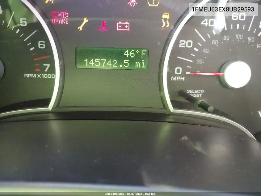 2008 Ford Explorer Xlt VIN: 1FMEU63EX8UB29593 Lot: 41968887