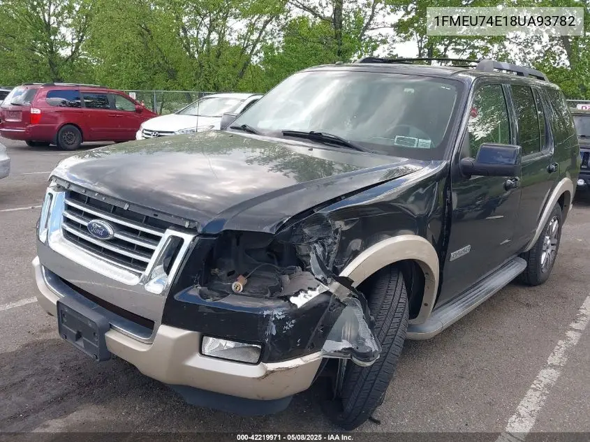 2008 Ford Explorer Eddie Bauer VIN: 1FMEU74E18UA93782 Lot: 42219971