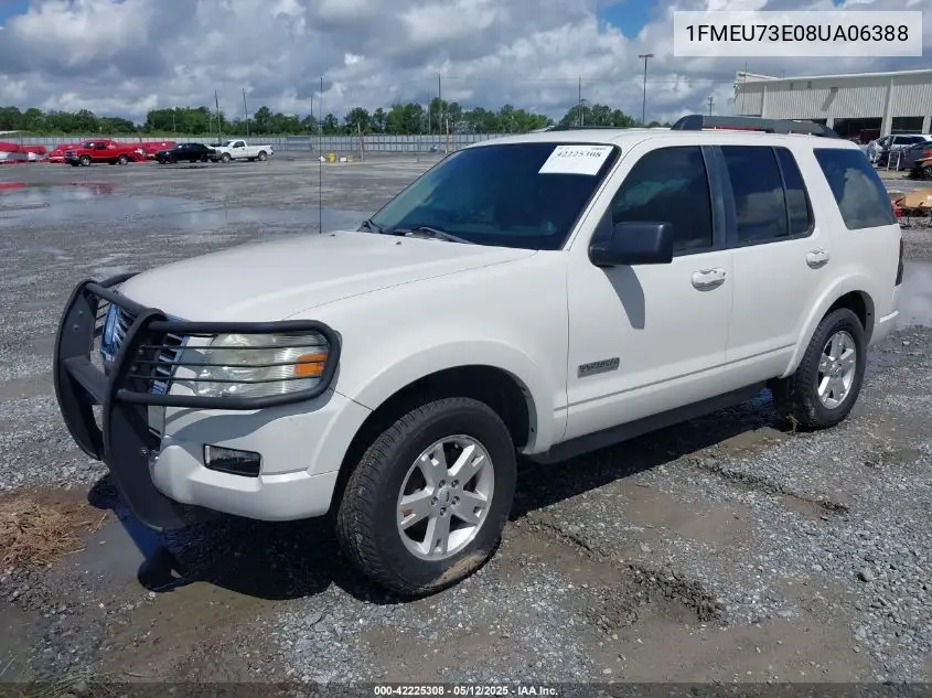 2008 Ford Explorer Xlt VIN: 1FMEU73E08UA06388 Lot: 42225308