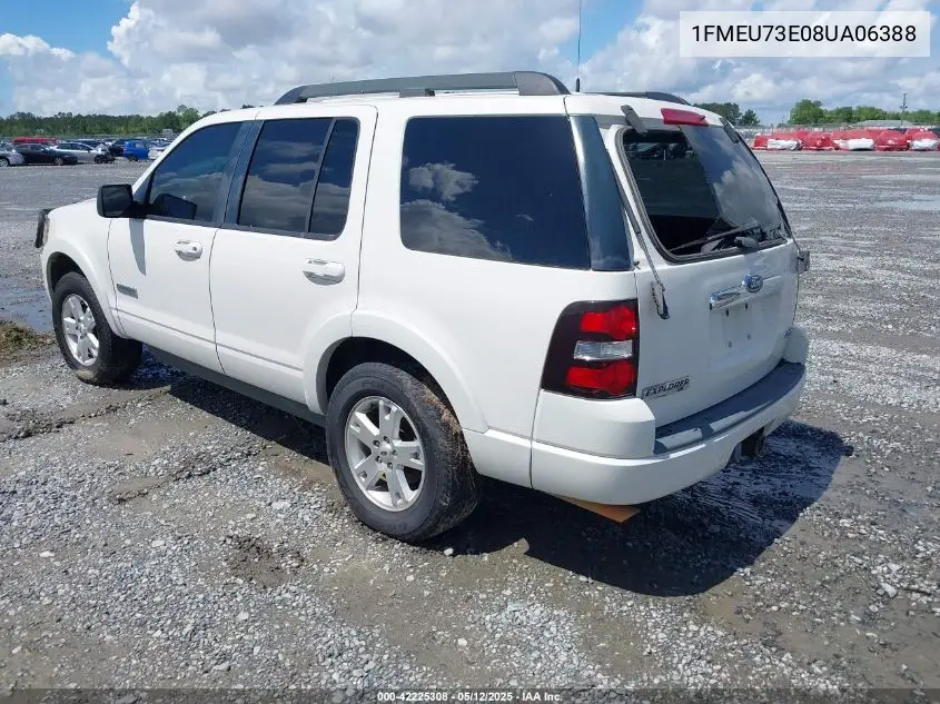 2008 Ford Explorer Xlt VIN: 1FMEU73E08UA06388 Lot: 42225308