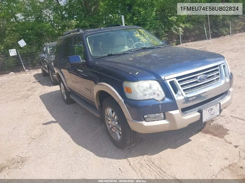 2008 Ford Explorer Eddie Bauer VIN: 1FMEU74E58UB02824 Lot: 42230704