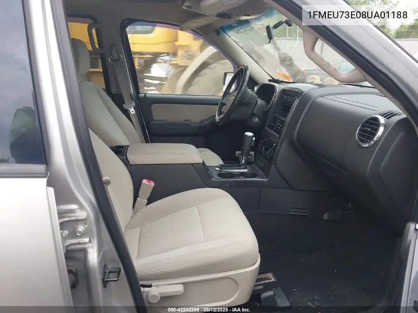 2008 Ford Explorer Xlt VIN: 1FMEU73E08UA01188 Lot: 42242286
