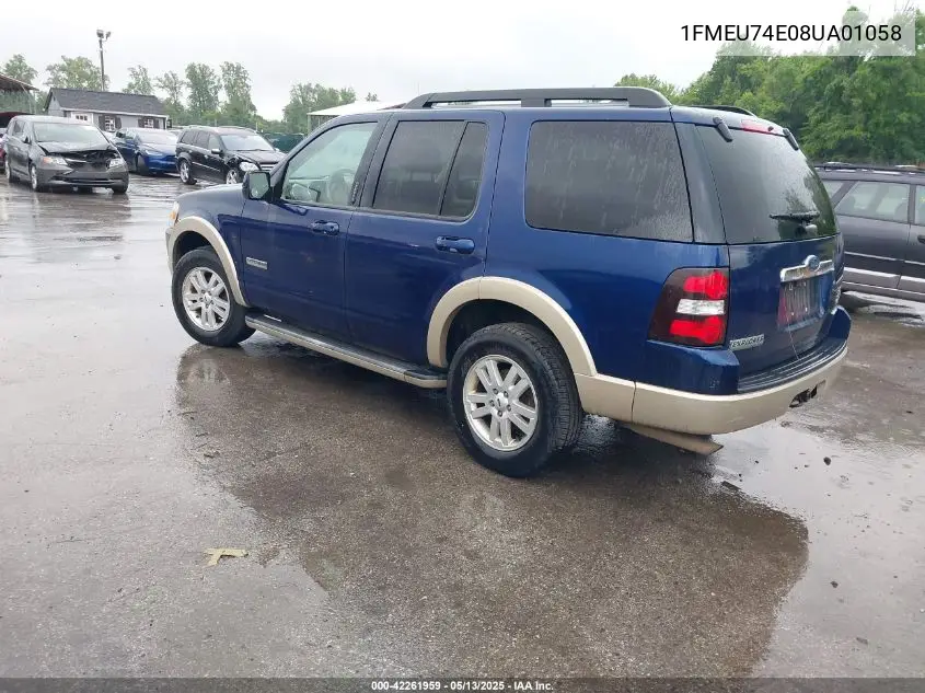2008 Ford Explorer Eddie Bauer VIN: 1FMEU74E08UA01058 Lot: 42261959