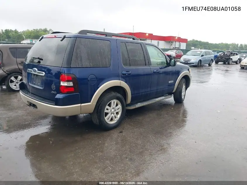 2008 Ford Explorer Eddie Bauer VIN: 1FMEU74E08UA01058 Lot: 42261959