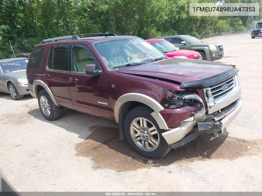 2008 Ford Explorer Eddie Bauer VIN: 1FMEU74898UA47353 Lot: 42568150