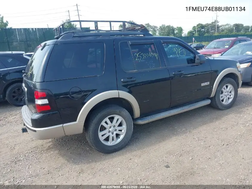 2008 Ford Explorer Eddie Bauer VIN: 1FMEU74E88UB01134 Lot: 42576086