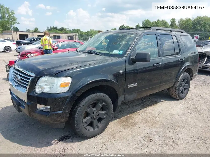 2008 Ford Explorer Limited VIN: 1FMEU85838UA64167 Lot: 42579163