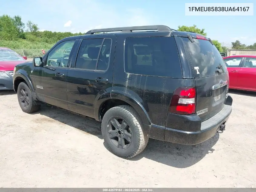 2008 Ford Explorer Limited VIN: 1FMEU85838UA64167 Lot: 42579163