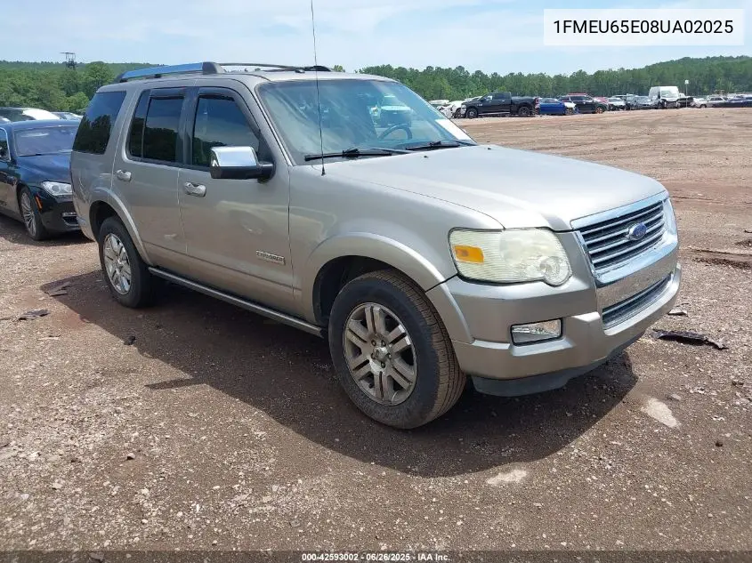 2008 Ford Explorer Limited VIN: 1FMEU65E08UA02025 Lot: 42593002