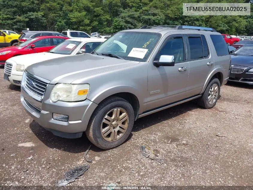 2008 Ford Explorer Limited VIN: 1FMEU65E08UA02025 Lot: 42593002
