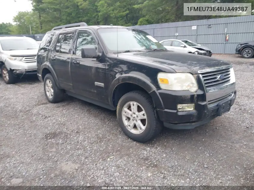 2008 Ford Explorer Xlt VIN: 1FMEU73E48UA49387 Lot: 42611129