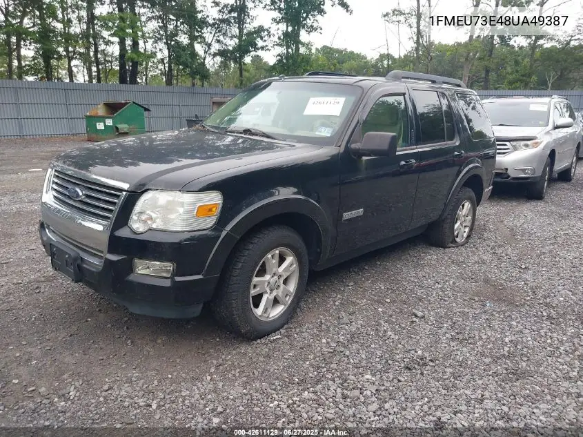 2008 Ford Explorer Xlt VIN: 1FMEU73E48UA49387 Lot: 42611129