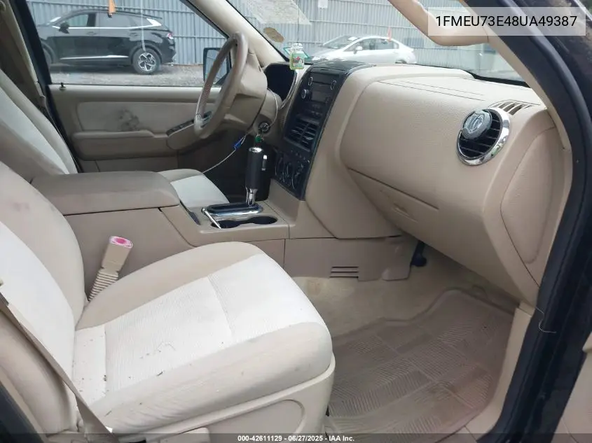 2008 Ford Explorer Xlt VIN: 1FMEU73E48UA49387 Lot: 42611129