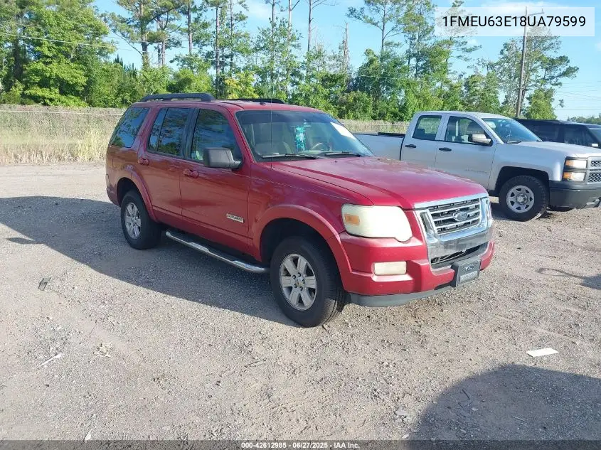 2008 Ford Explorer Xlt VIN: 1FMEU63E18UA79599 Lot: 42612985