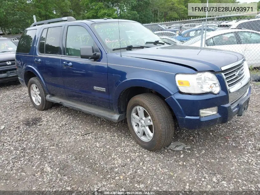 2008 Ford Explorer Xlt VIN: 1FMEU73E28UA93971 Lot: 42614488