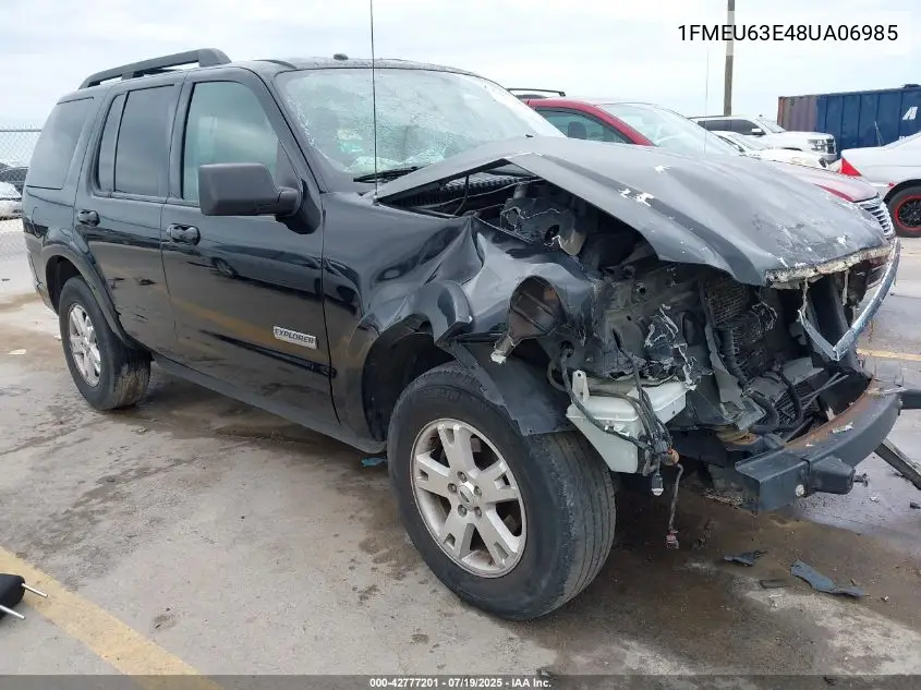 2008 Ford Explorer Xlt VIN: 1FMEU63E48UA06985 Lot: 42777201