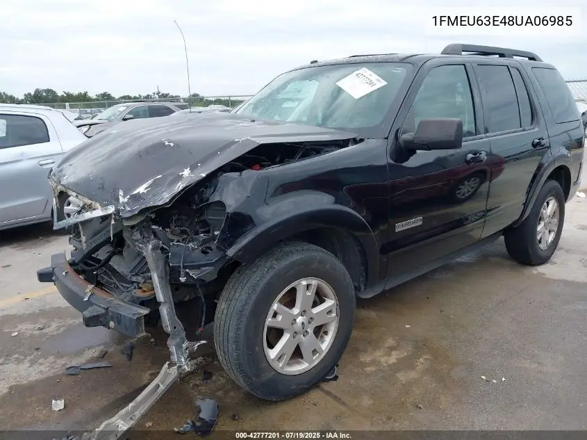 2008 Ford Explorer Xlt VIN: 1FMEU63E48UA06985 Lot: 42777201