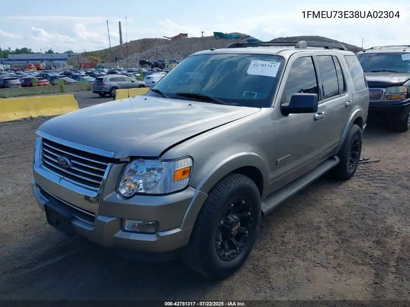 1FMEU73E38UA02304 2008 Ford Explorer Xlt