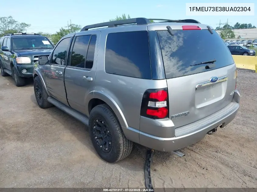 1FMEU73E38UA02304 2008 Ford Explorer Xlt