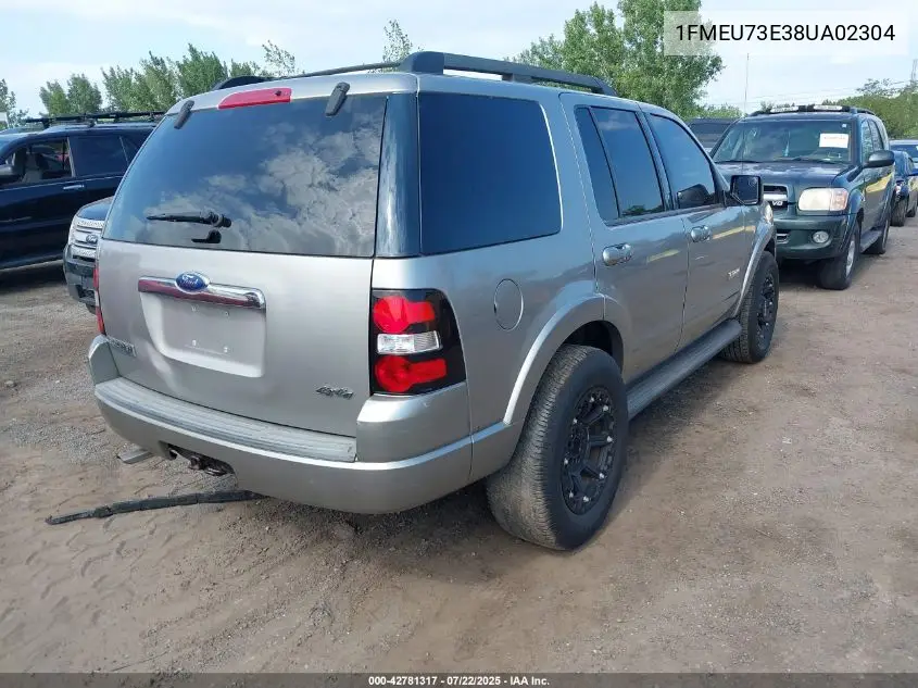 1FMEU73E38UA02304 2008 Ford Explorer Xlt
