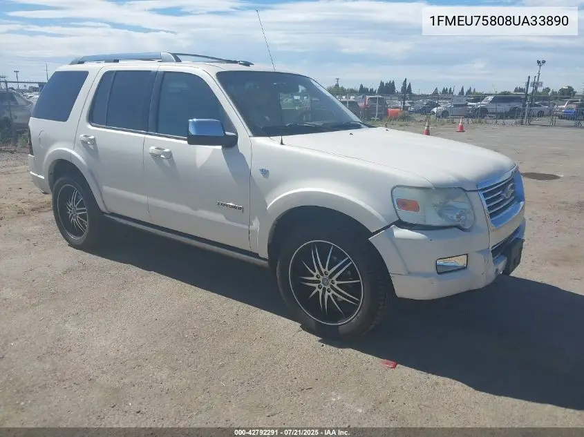 2008 Ford Explorer Limited VIN: 1FMEU75808UA33890 Lot: 42792291