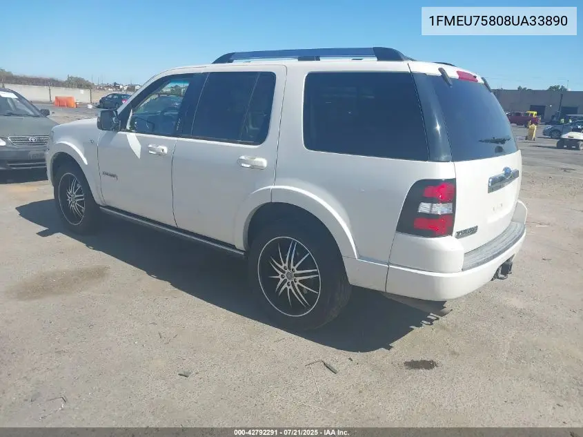 2008 Ford Explorer Limited VIN: 1FMEU75808UA33890 Lot: 42792291