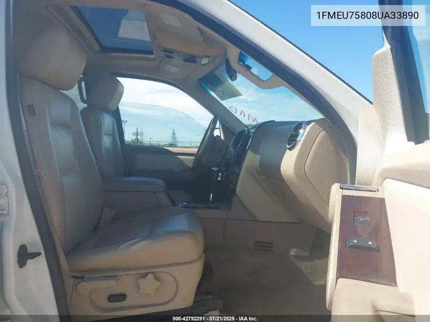 2008 Ford Explorer Limited VIN: 1FMEU75808UA33890 Lot: 42792291