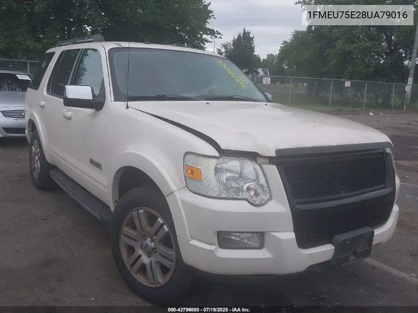 2008 Ford Explorer Limited VIN: 1FMEU75E28UA79016 Lot: 42796880